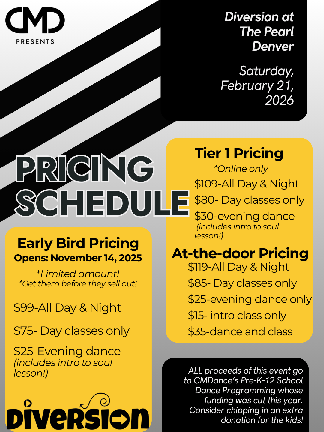 CMDance-Event- Diversion-Pricing