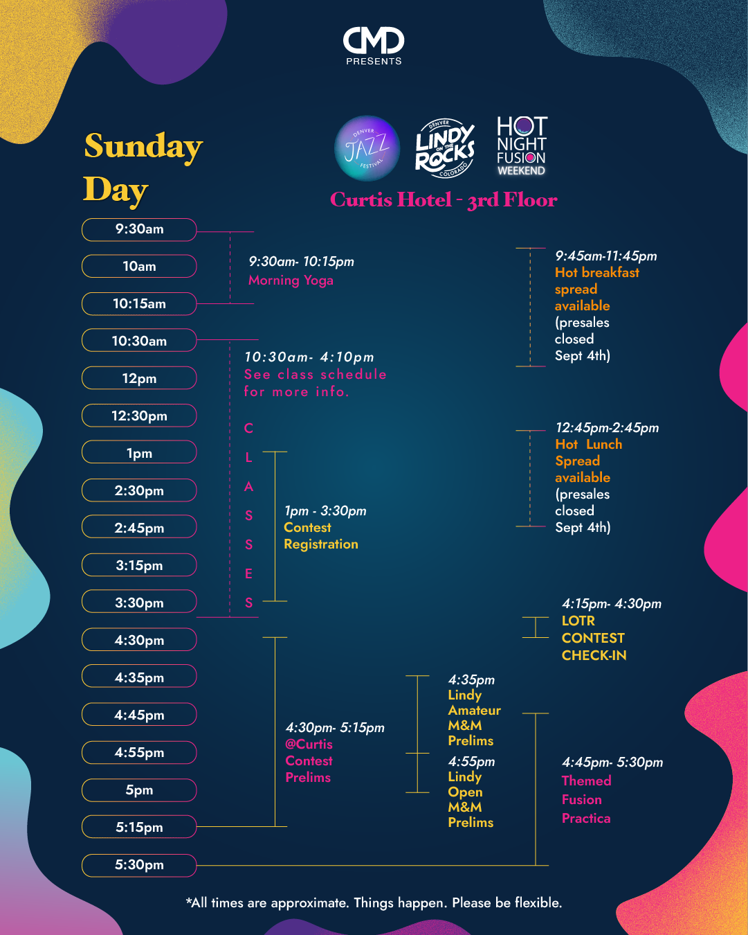 DJF LOTR HNF Schedule SUn Day